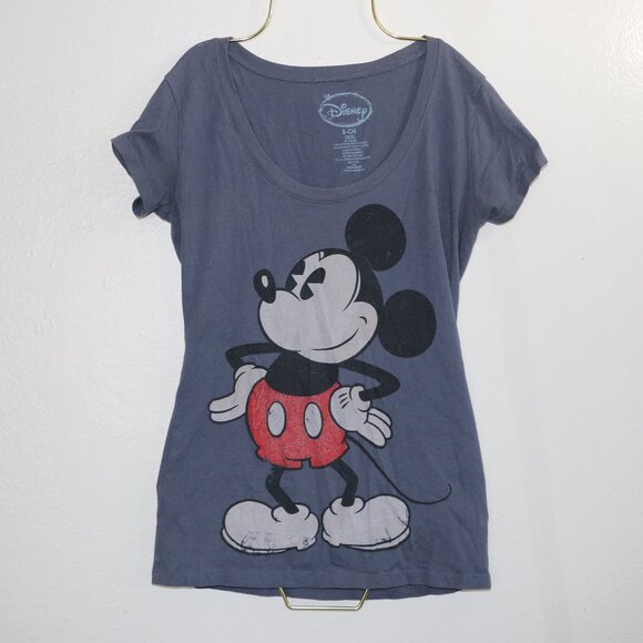 Disney Mickey Mouse Distressed Loose-Fit Shirt 🐭✨ - Picture 1 of 6